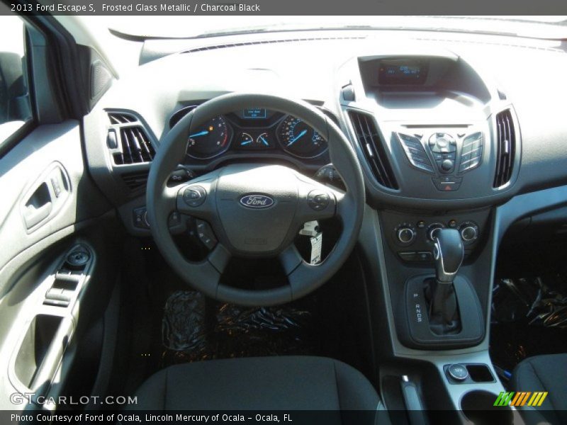 Frosted Glass Metallic / Charcoal Black 2013 Ford Escape S