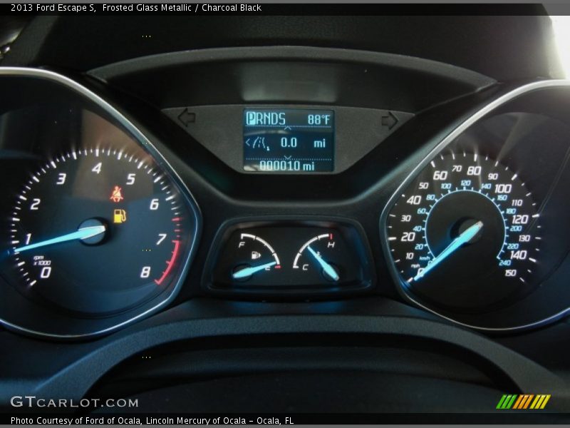 Frosted Glass Metallic / Charcoal Black 2013 Ford Escape S