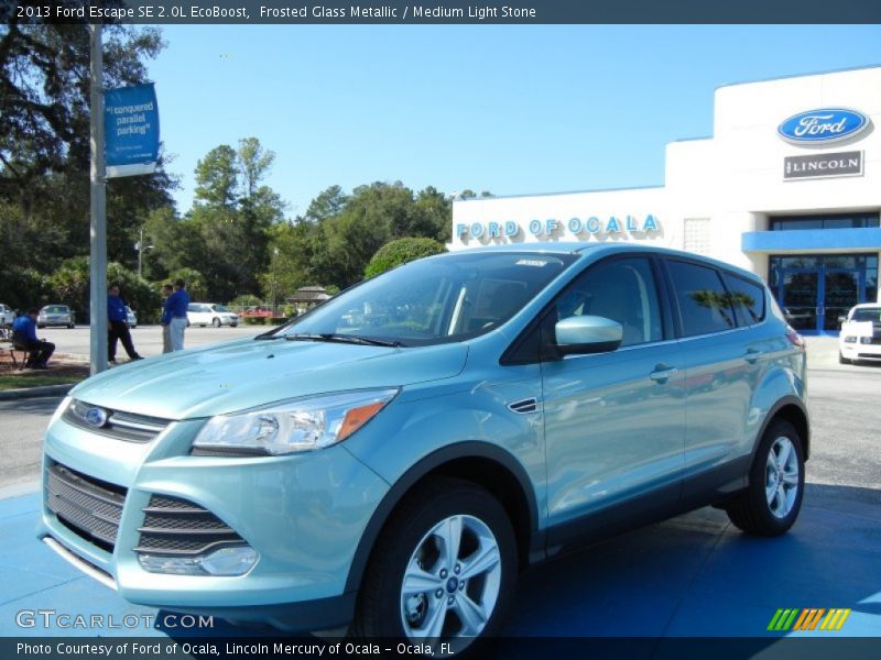Frosted Glass Metallic / Medium Light Stone 2013 Ford Escape SE 2.0L EcoBoost
