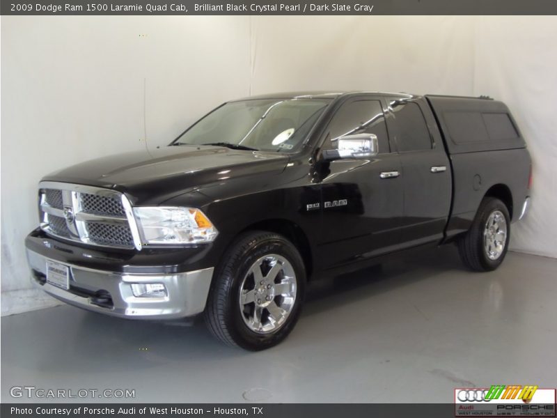 Brilliant Black Crystal Pearl / Dark Slate Gray 2009 Dodge Ram 1500 Laramie Quad Cab
