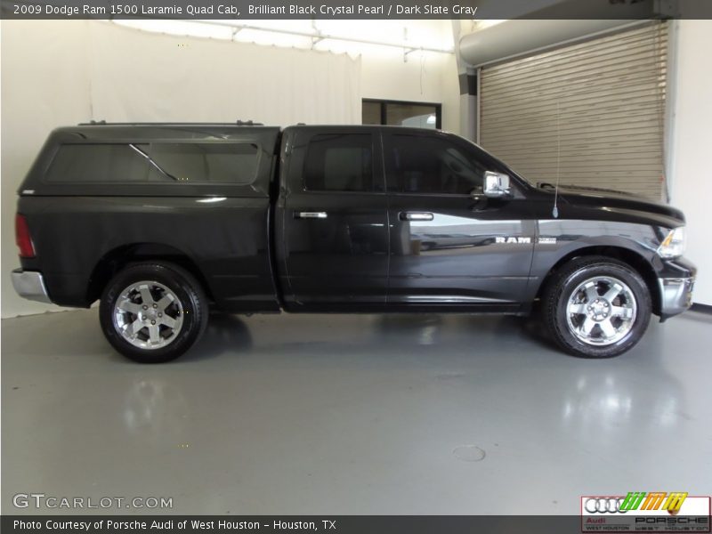 Brilliant Black Crystal Pearl / Dark Slate Gray 2009 Dodge Ram 1500 Laramie Quad Cab