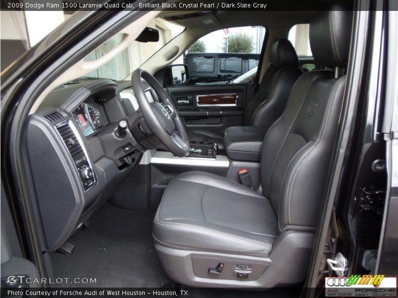 Brilliant Black Crystal Pearl / Dark Slate Gray 2009 Dodge Ram 1500 Laramie Quad Cab