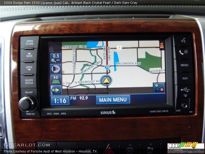 Brilliant Black Crystal Pearl / Dark Slate Gray 2009 Dodge Ram 1500 Laramie Quad Cab