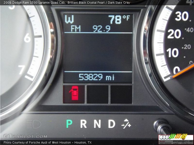 Brilliant Black Crystal Pearl / Dark Slate Gray 2009 Dodge Ram 1500 Laramie Quad Cab