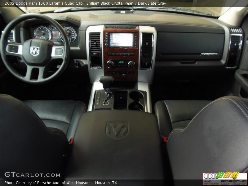 Brilliant Black Crystal Pearl / Dark Slate Gray 2009 Dodge Ram 1500 Laramie Quad Cab