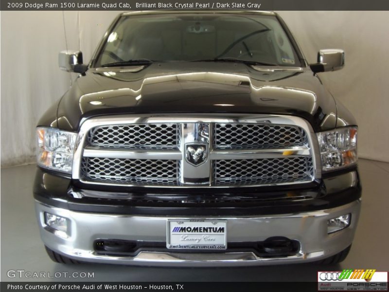 Brilliant Black Crystal Pearl / Dark Slate Gray 2009 Dodge Ram 1500 Laramie Quad Cab