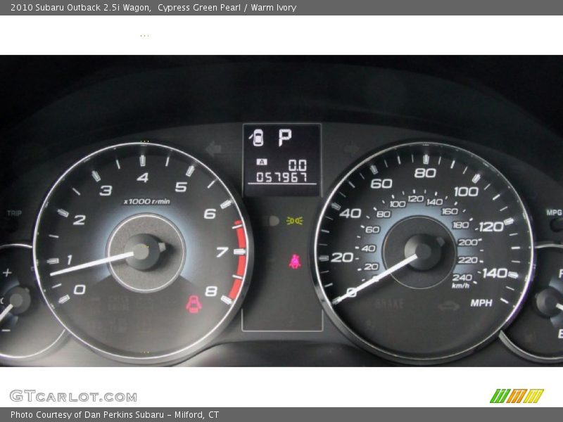 Cypress Green Pearl / Warm Ivory 2010 Subaru Outback 2.5i Wagon