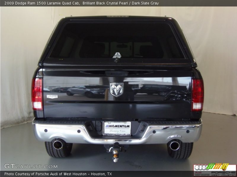Brilliant Black Crystal Pearl / Dark Slate Gray 2009 Dodge Ram 1500 Laramie Quad Cab