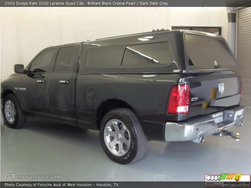 Brilliant Black Crystal Pearl / Dark Slate Gray 2009 Dodge Ram 1500 Laramie Quad Cab