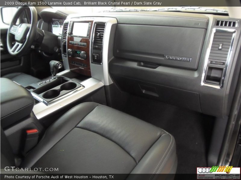 Brilliant Black Crystal Pearl / Dark Slate Gray 2009 Dodge Ram 1500 Laramie Quad Cab