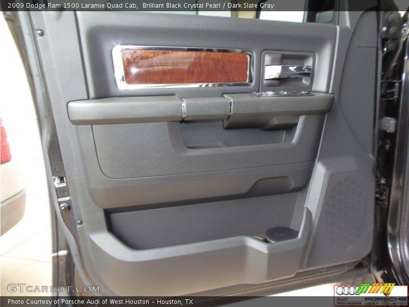 Brilliant Black Crystal Pearl / Dark Slate Gray 2009 Dodge Ram 1500 Laramie Quad Cab