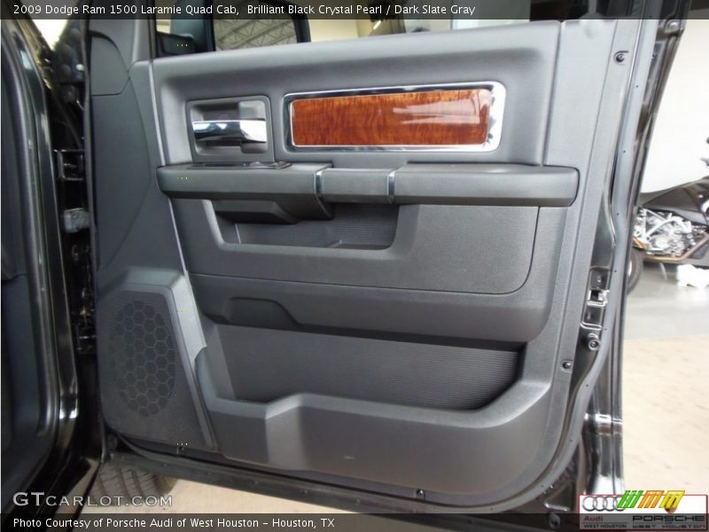 Brilliant Black Crystal Pearl / Dark Slate Gray 2009 Dodge Ram 1500 Laramie Quad Cab