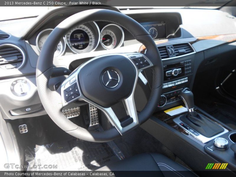 Polar White / Black 2013 Mercedes-Benz C 250 Coupe