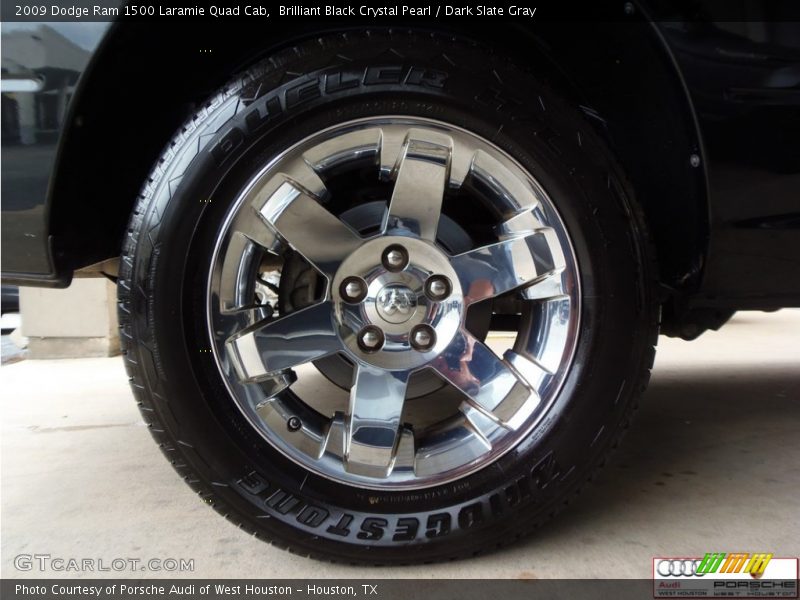 Brilliant Black Crystal Pearl / Dark Slate Gray 2009 Dodge Ram 1500 Laramie Quad Cab