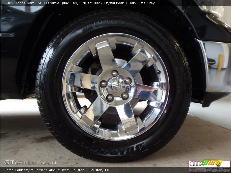 Brilliant Black Crystal Pearl / Dark Slate Gray 2009 Dodge Ram 1500 Laramie Quad Cab