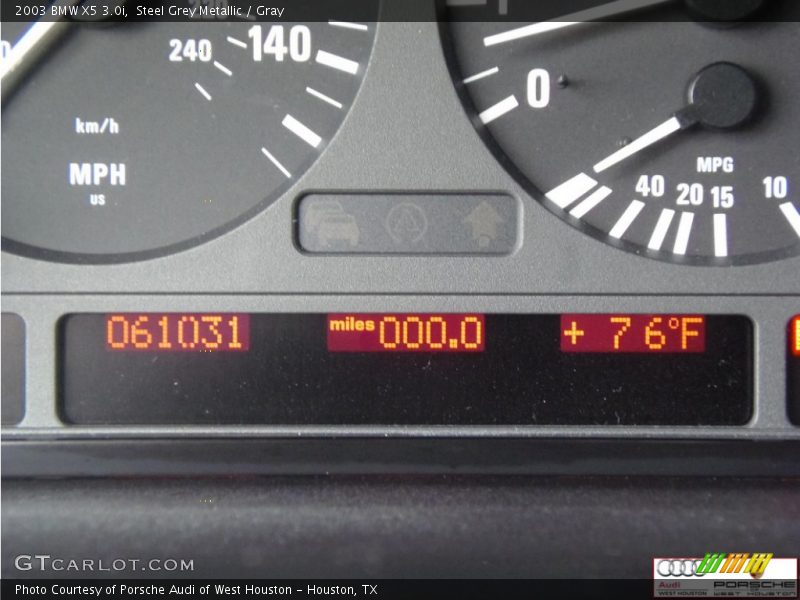 Steel Grey Metallic / Gray 2003 BMW X5 3.0i