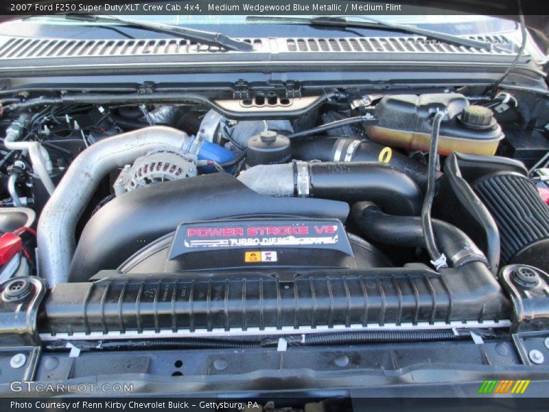 Medium Wedgewood Blue Metallic / Medium Flint 2007 Ford F250 Super Duty XLT Crew Cab 4x4
