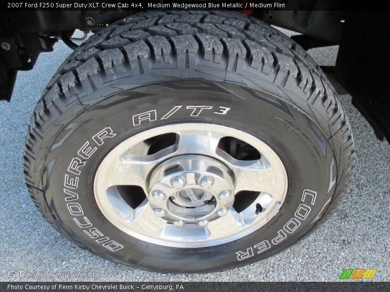 Medium Wedgewood Blue Metallic / Medium Flint 2007 Ford F250 Super Duty XLT Crew Cab 4x4