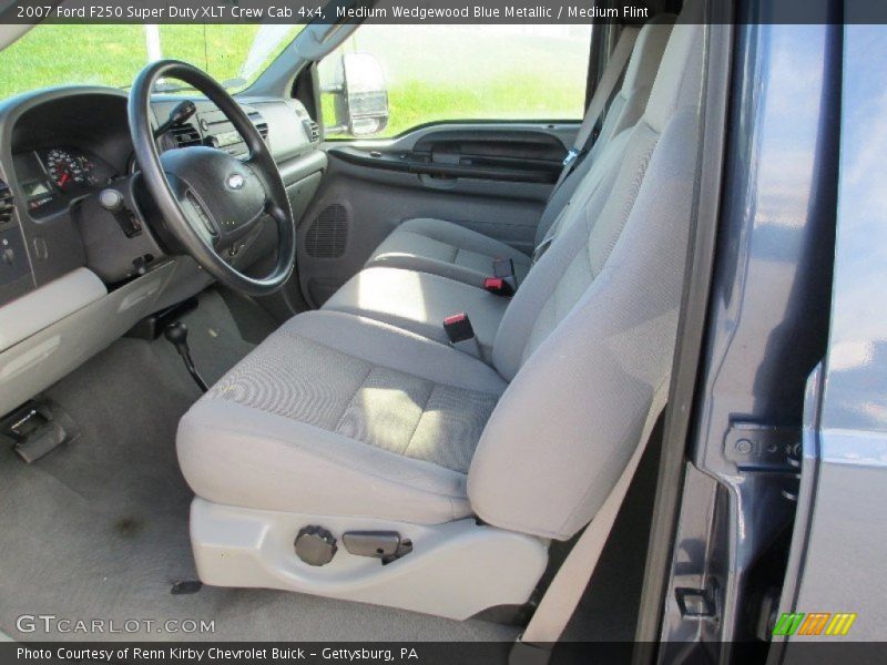 Medium Wedgewood Blue Metallic / Medium Flint 2007 Ford F250 Super Duty XLT Crew Cab 4x4