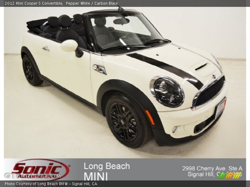 Pepper White / Carbon Black 2012 Mini Cooper S Convertible