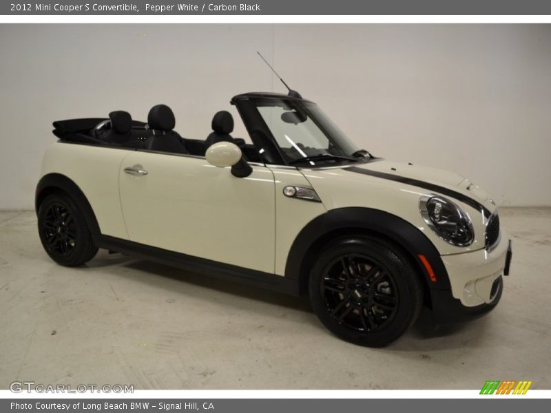 Pepper White / Carbon Black 2012 Mini Cooper S Convertible