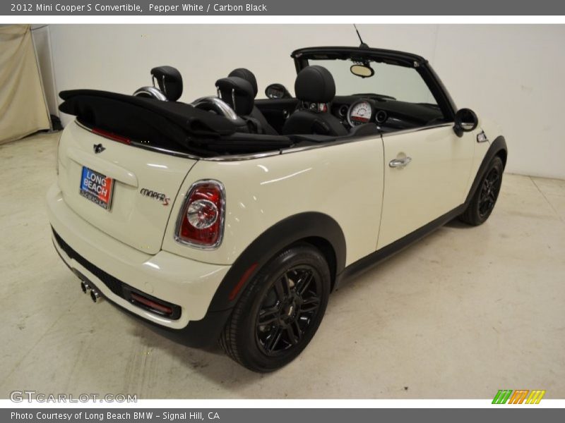 Pepper White / Carbon Black 2012 Mini Cooper S Convertible