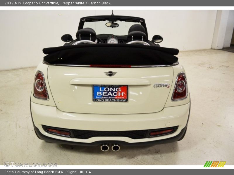 Pepper White / Carbon Black 2012 Mini Cooper S Convertible