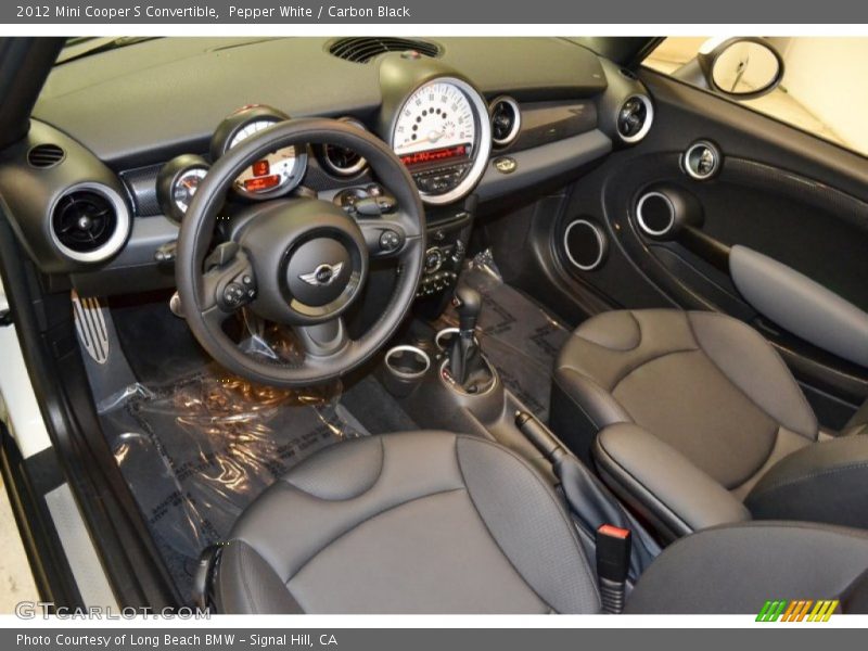 Pepper White / Carbon Black 2012 Mini Cooper S Convertible