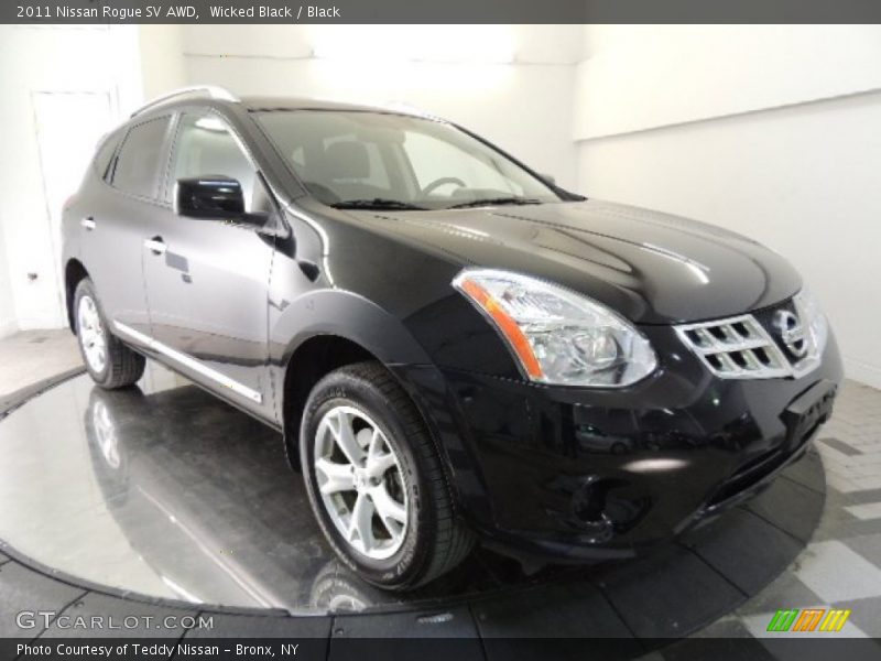 Wicked Black / Black 2011 Nissan Rogue SV AWD