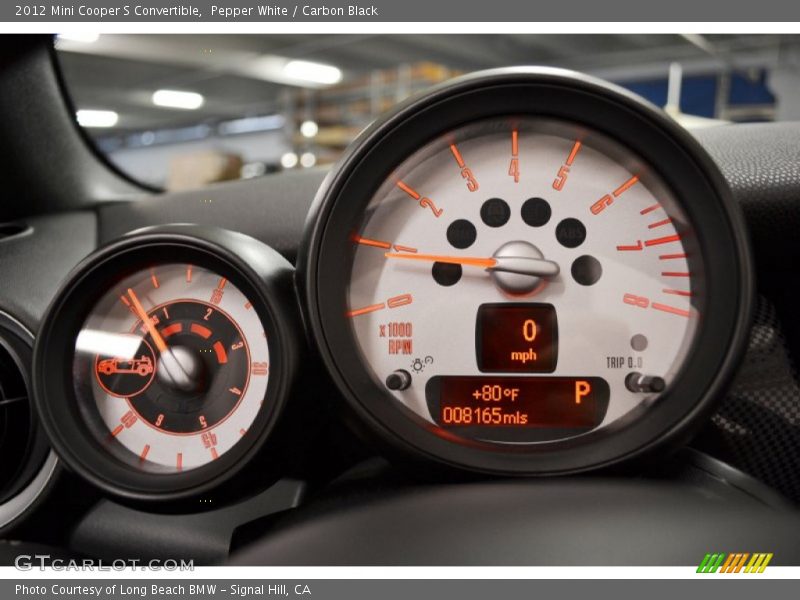 Pepper White / Carbon Black 2012 Mini Cooper S Convertible