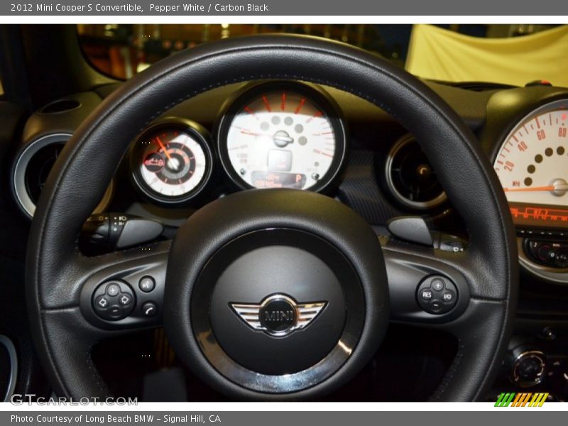 Pepper White / Carbon Black 2012 Mini Cooper S Convertible