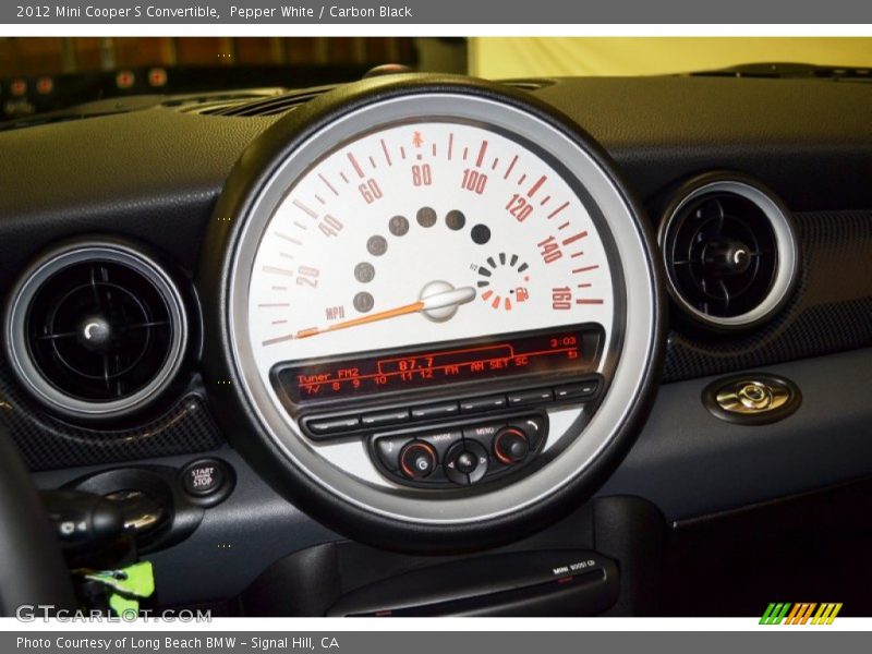 Pepper White / Carbon Black 2012 Mini Cooper S Convertible