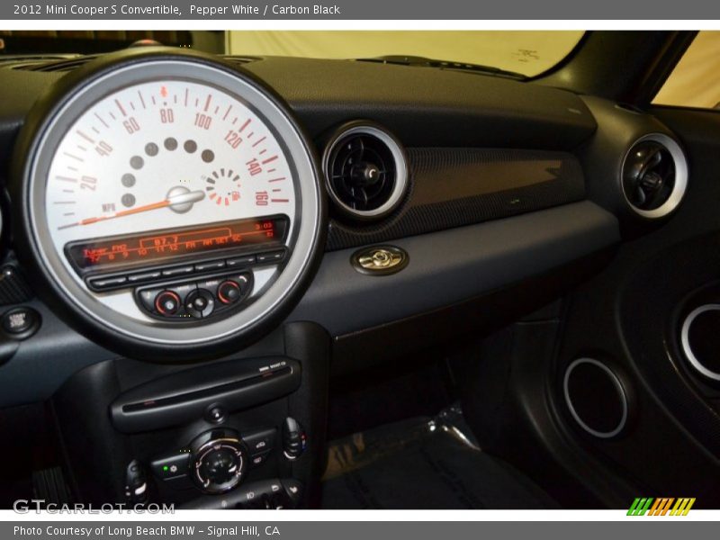 Pepper White / Carbon Black 2012 Mini Cooper S Convertible