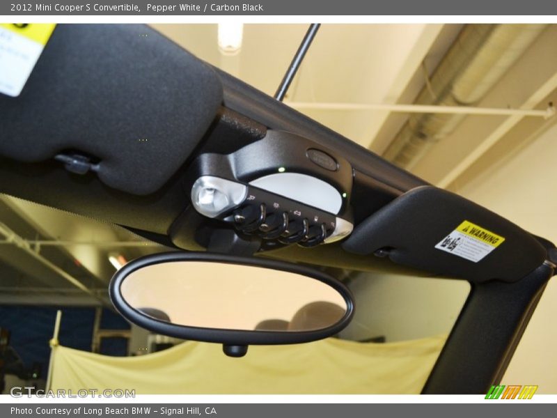 Pepper White / Carbon Black 2012 Mini Cooper S Convertible