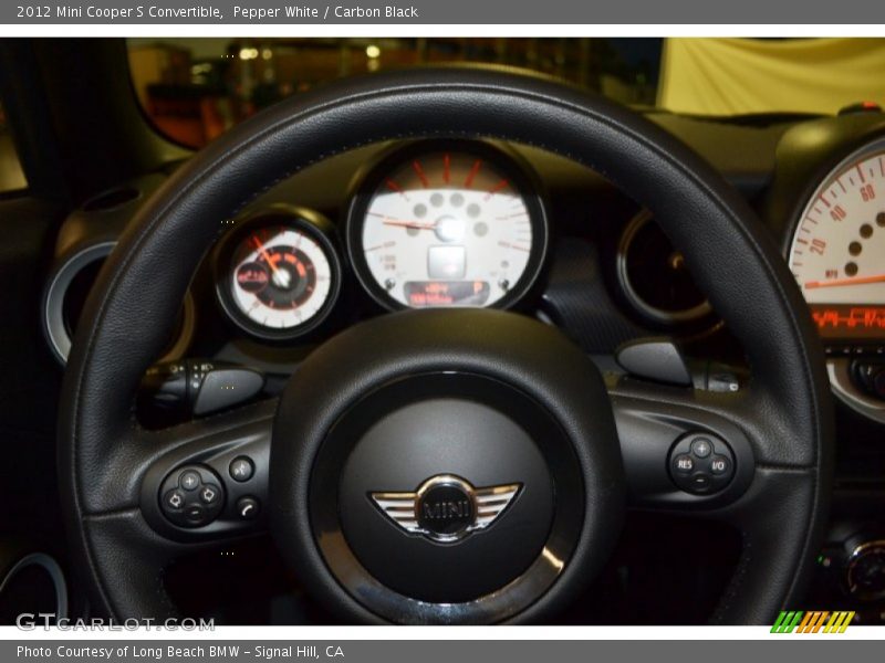 Pepper White / Carbon Black 2012 Mini Cooper S Convertible