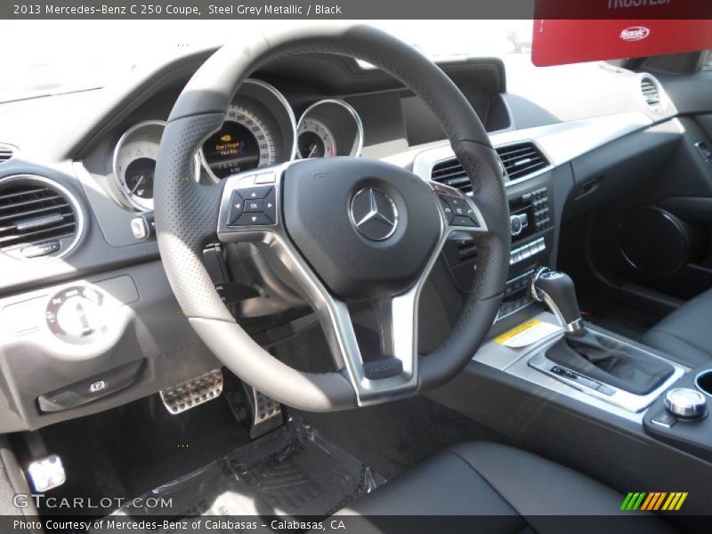 Steel Grey Metallic / Black 2013 Mercedes-Benz C 250 Coupe