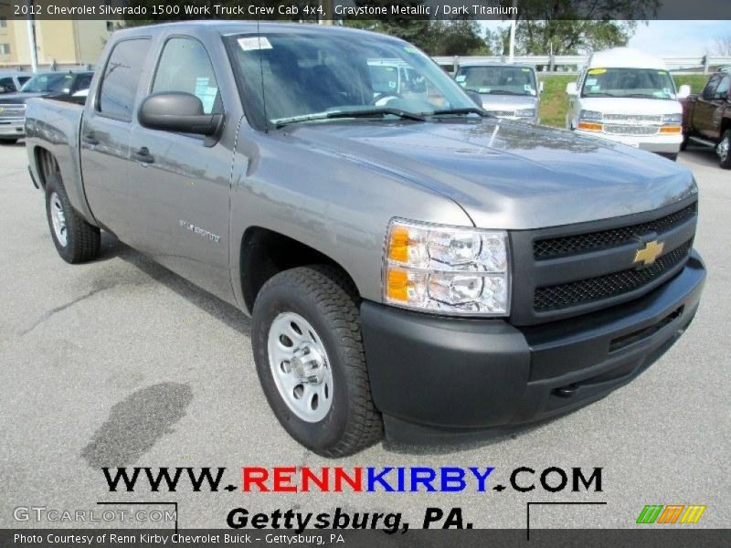 Graystone Metallic / Dark Titanium 2012 Chevrolet Silverado 1500 Work Truck Crew Cab 4x4