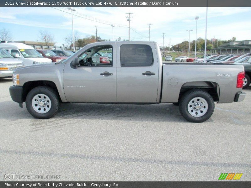 Graystone Metallic / Dark Titanium 2012 Chevrolet Silverado 1500 Work Truck Crew Cab 4x4