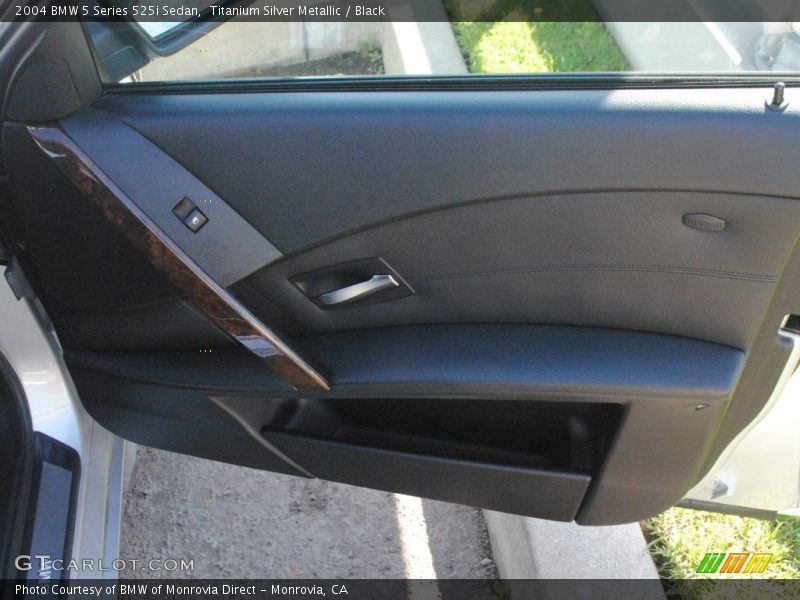 Titanium Silver Metallic / Black 2004 BMW 5 Series 525i Sedan