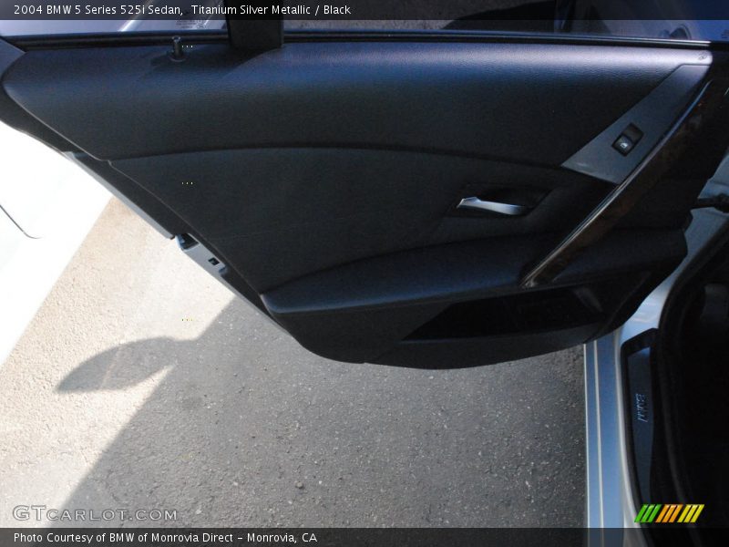 Titanium Silver Metallic / Black 2004 BMW 5 Series 525i Sedan