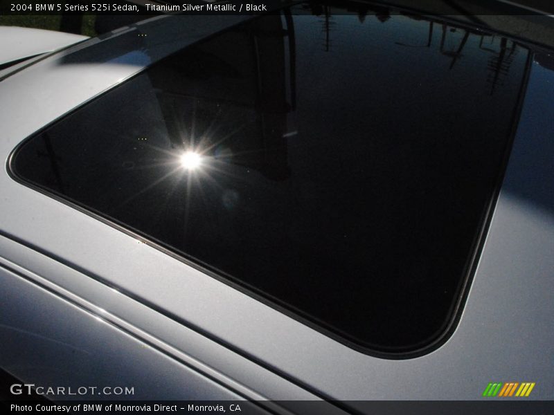 Titanium Silver Metallic / Black 2004 BMW 5 Series 525i Sedan