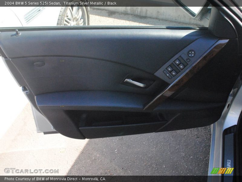 Titanium Silver Metallic / Black 2004 BMW 5 Series 525i Sedan