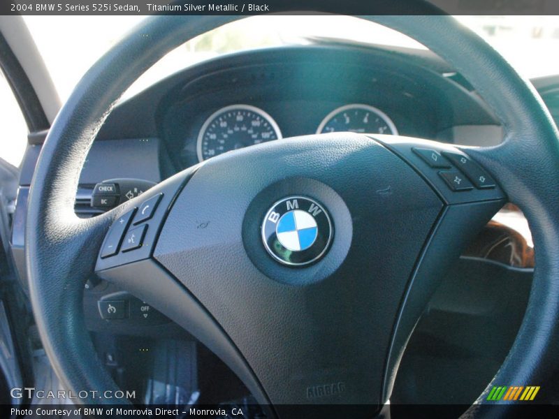 Titanium Silver Metallic / Black 2004 BMW 5 Series 525i Sedan