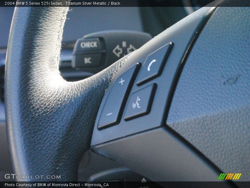 Titanium Silver Metallic / Black 2004 BMW 5 Series 525i Sedan