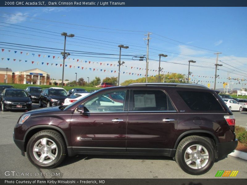 Dark Crimson Red Metallic / Light Titanium 2008 GMC Acadia SLT