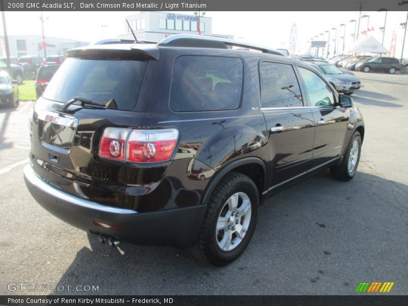 Dark Crimson Red Metallic / Light Titanium 2008 GMC Acadia SLT