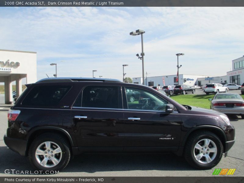 Dark Crimson Red Metallic / Light Titanium 2008 GMC Acadia SLT