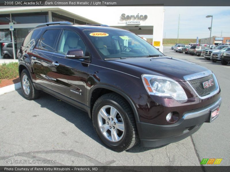 Dark Crimson Red Metallic / Light Titanium 2008 GMC Acadia SLT
