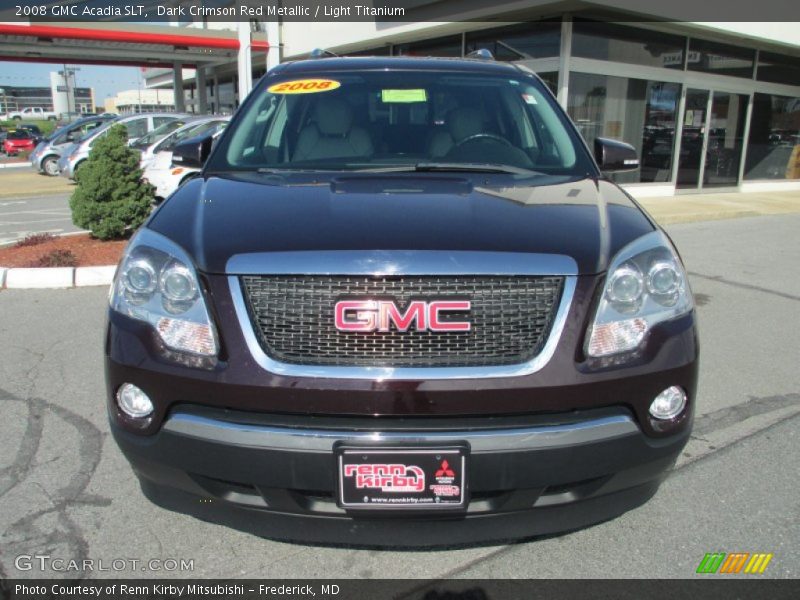 Dark Crimson Red Metallic / Light Titanium 2008 GMC Acadia SLT