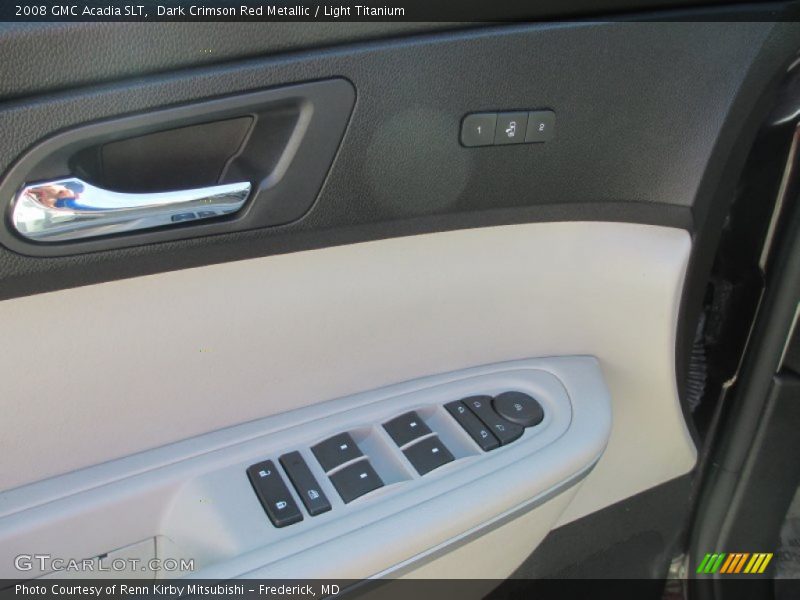 Dark Crimson Red Metallic / Light Titanium 2008 GMC Acadia SLT